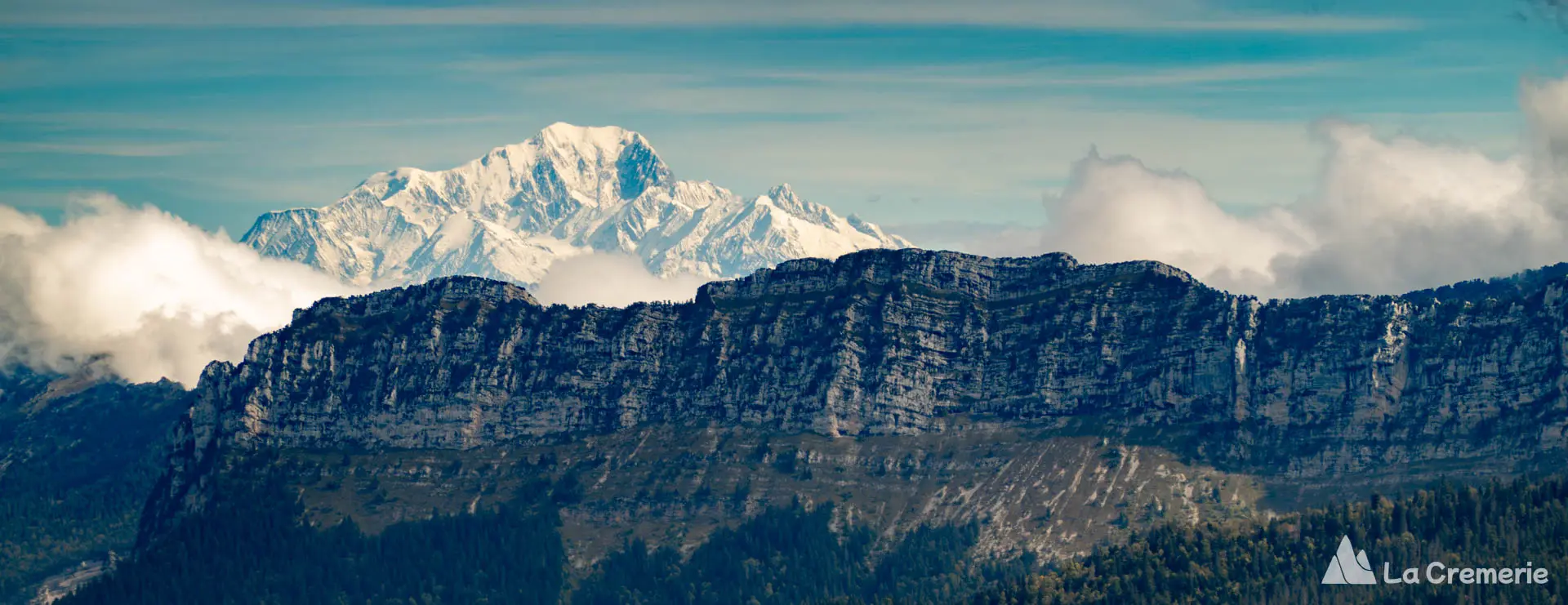 Crêtes de Malissard avec le Mont Blanc en arrière plan