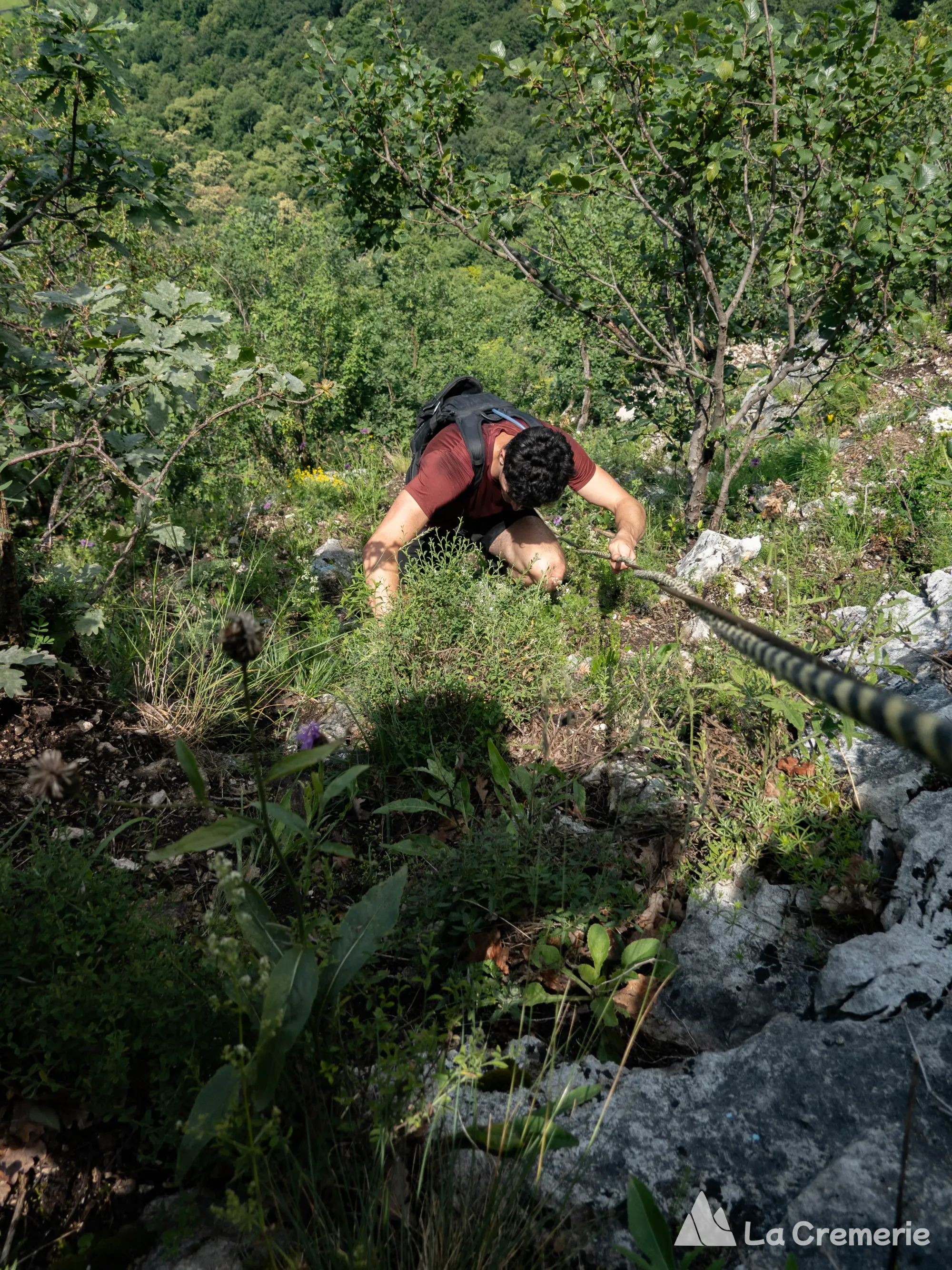 Le grand Saut sur le Néron en face Ouest - Isère