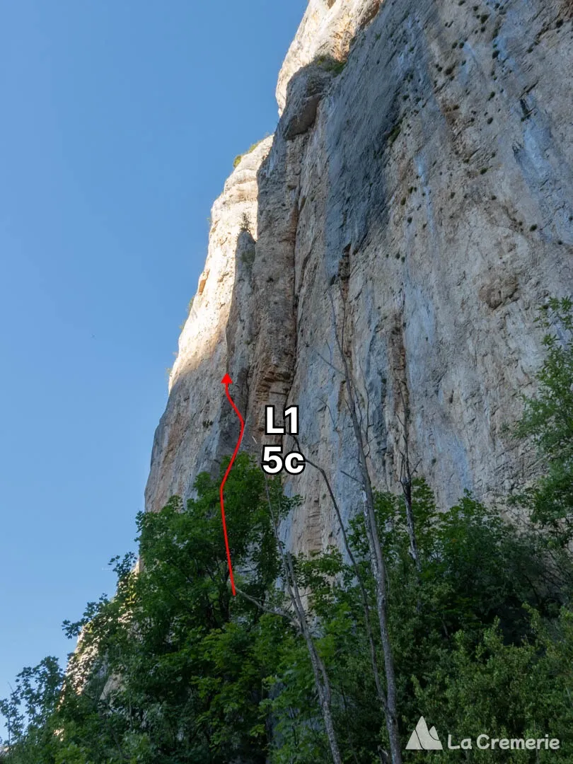 Voie du Levant TD 6b+>5c P2 - Archiane