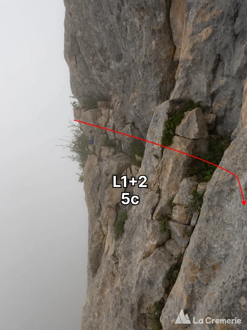 Les Diables TD+ 6a+>5c A1 P2 - Mont Aiguille