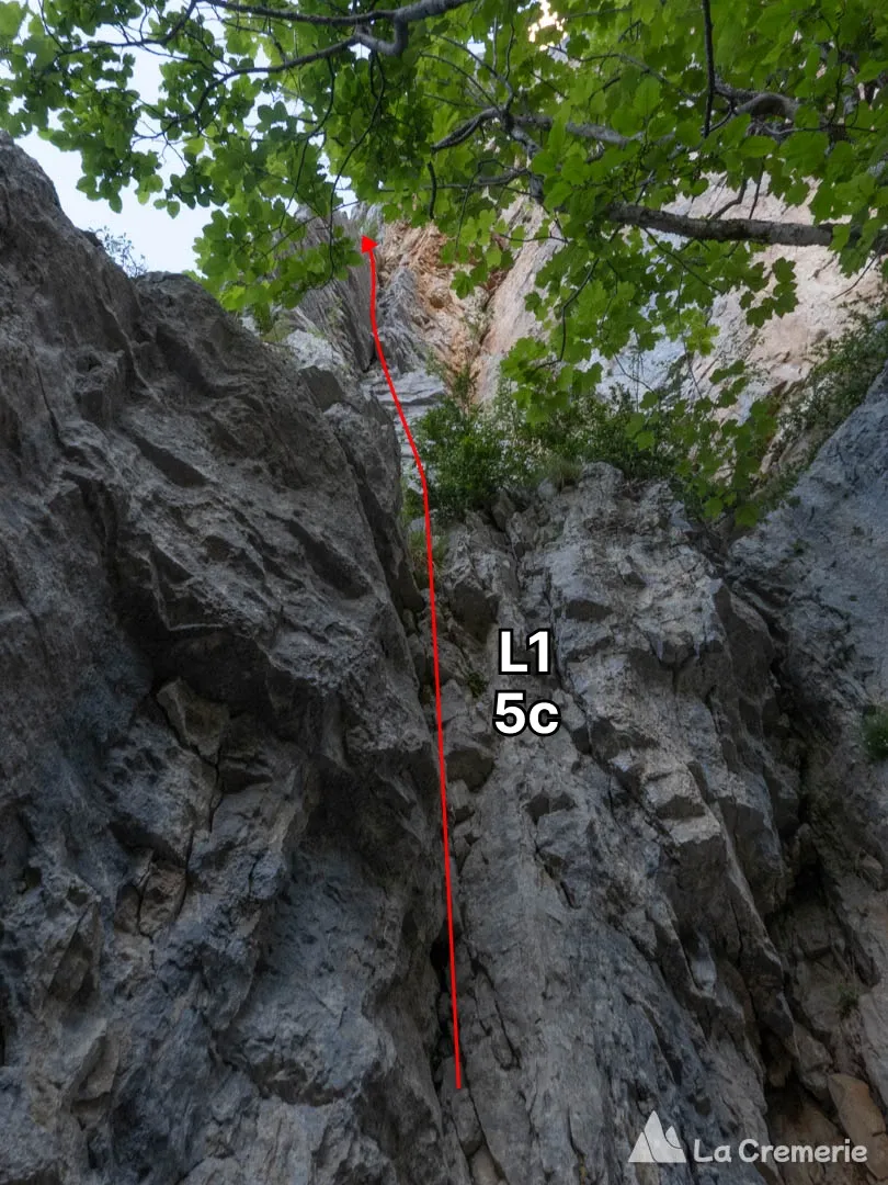 Voie du Levant TD 6b+>5c P2 - Archiane