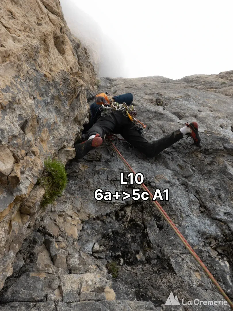 Les Diables TD+ 6a+>5c A1 P2 - Mont Aiguille