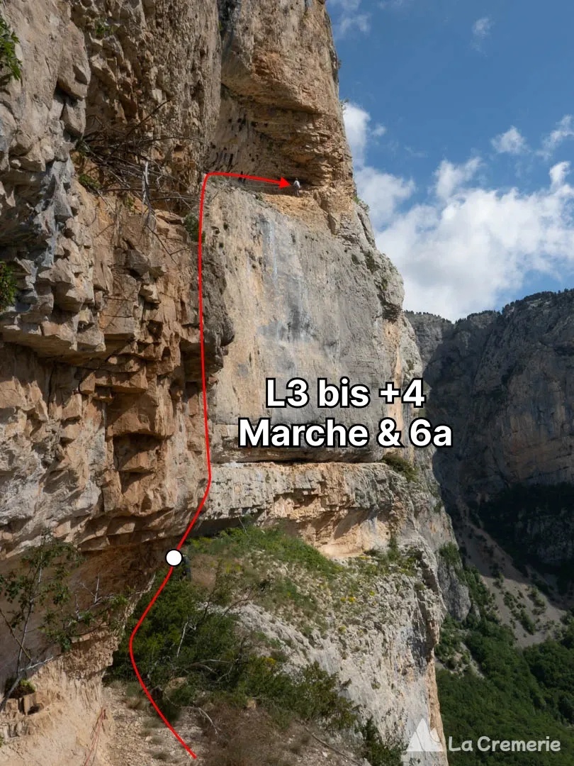 Voie du Levant TD 6b+>5c P2 - Archiane