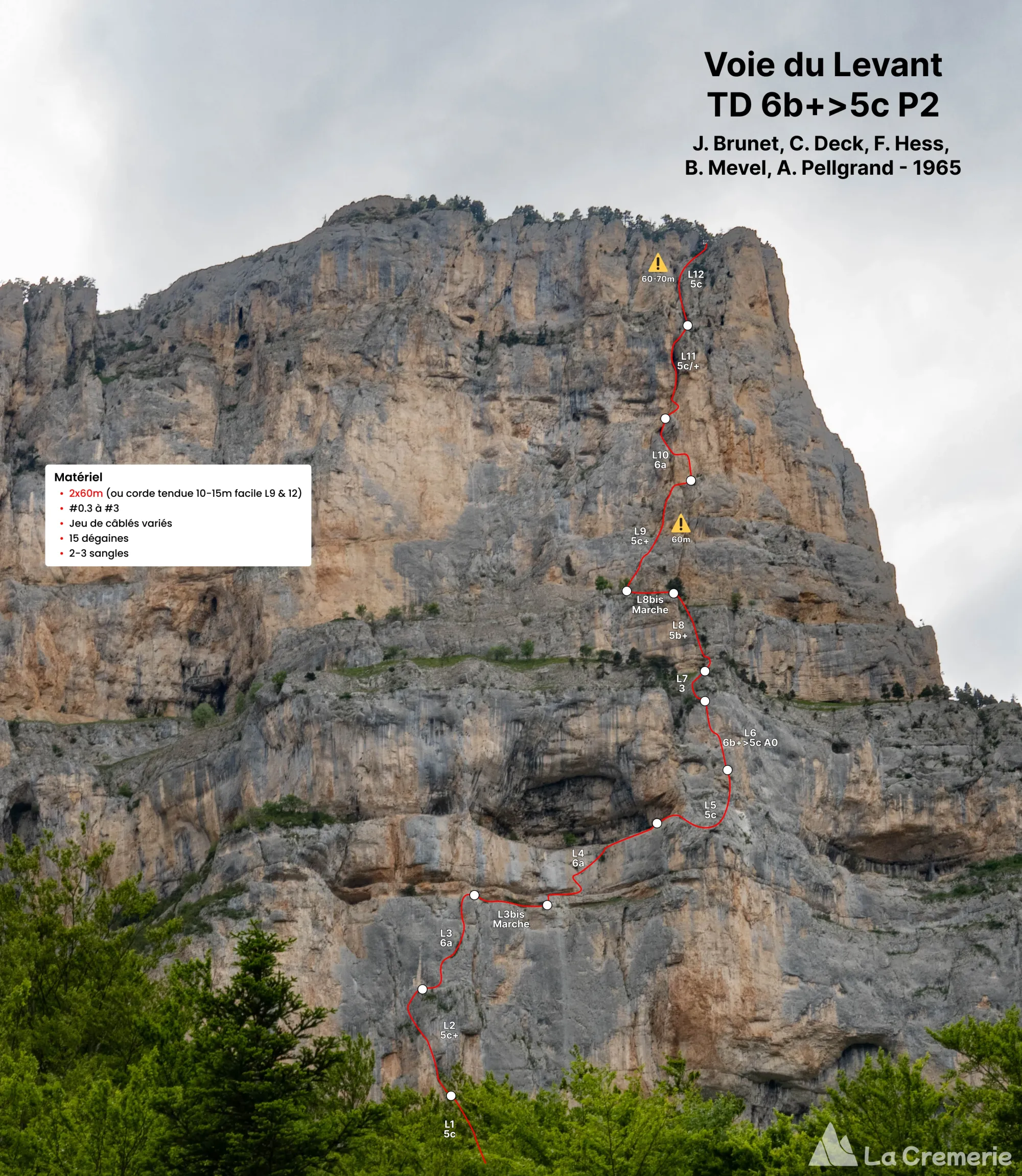 Voie du Levant TD 6b+>5c P2 - Archiane