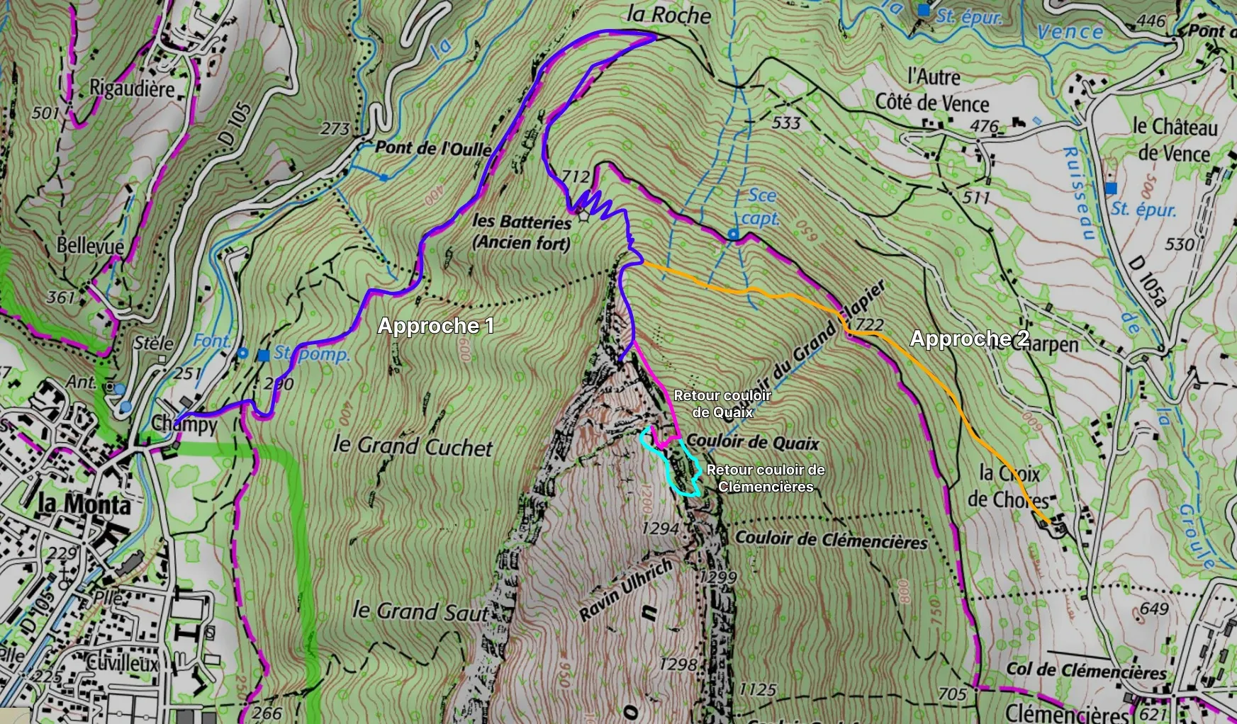 Approches et retours de la grande voie Variations Orientales sur le Néron en Chartreuse