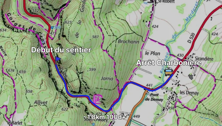 Approche en mobilité douce en bus + vélo pour aller grimper dans les gorges du crossey